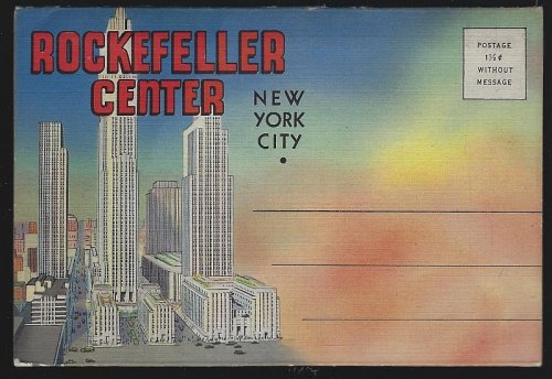SOUVENIR POSTCARD FOLDER OF ROCKEFELLER CENTER, NEW YORK CITY