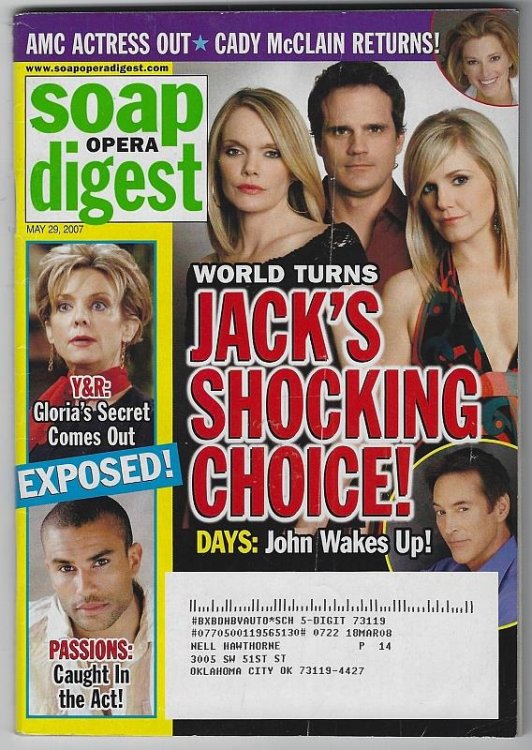 SOAP OPERA DIGEST MAY 29, 2007