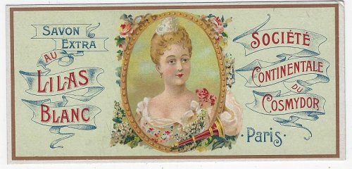 PERFUME SAVON EXTRA AU LILA BLANC, SOCIETE CONTINENTALE DU COSMYDOR, PARIS BLOTTER