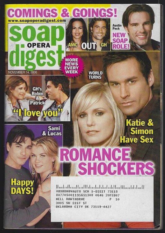 SOAP OPERA DIGEST NOVEMBER 14, 2006