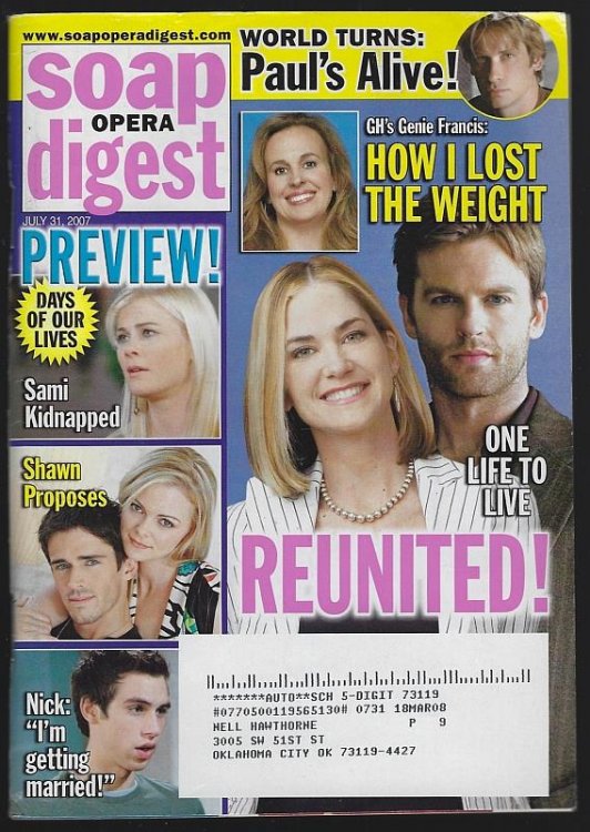 SOAP OPERA DIGEST JULY 31, 2007