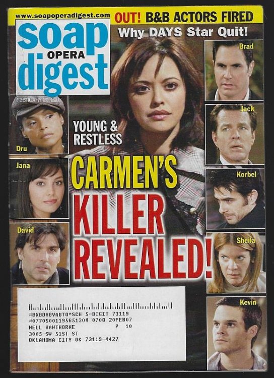 SOAP OPERA DIGEST FEBRUARY 20, 2007