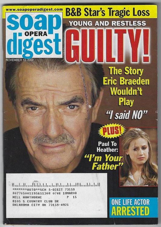 SOAP OPERA DIGEST NOVEMBER 13, 2007