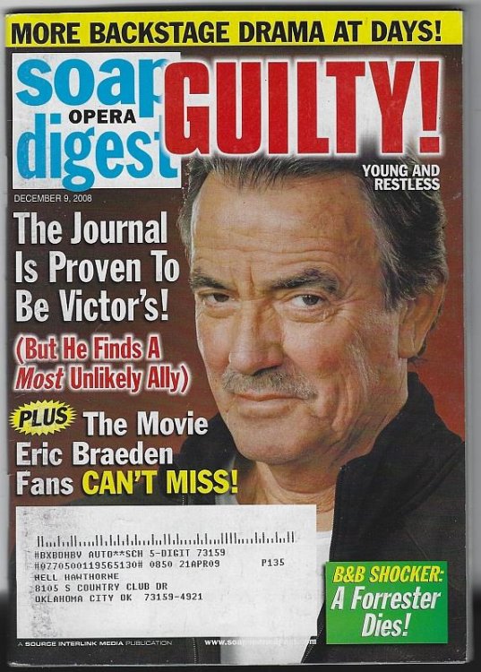 SOAP OPERA DIGEST DECEMBER 9, 2008