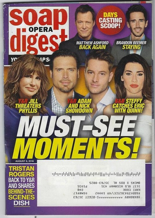 SOAP OPERA DIGEST AUGUST 8, 2016