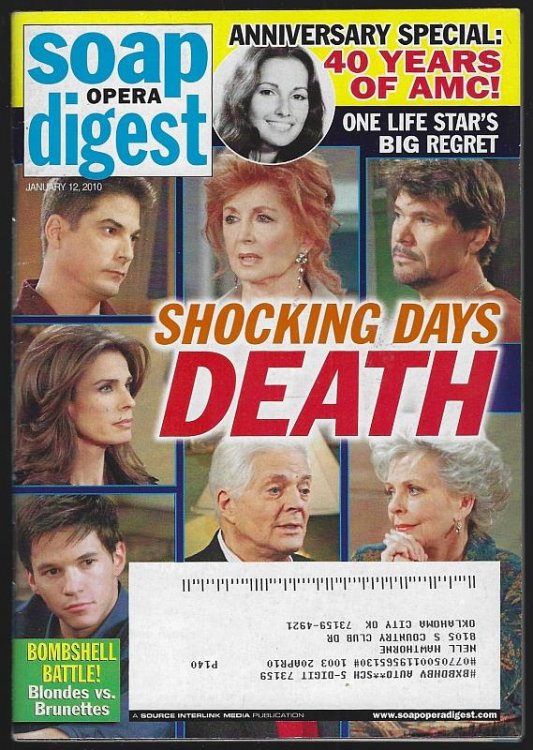 SOAP OPERA DIGEST JANUARY 12, 2010