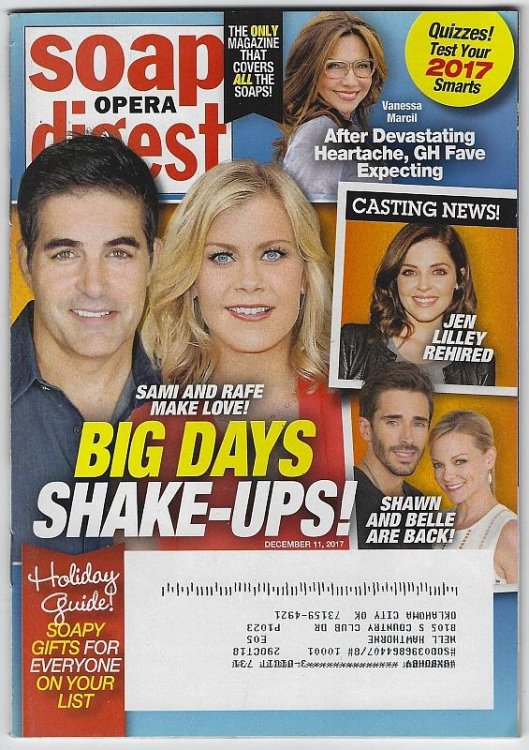 SOAP OPERA DIGEST DECEMBER 11, 2017