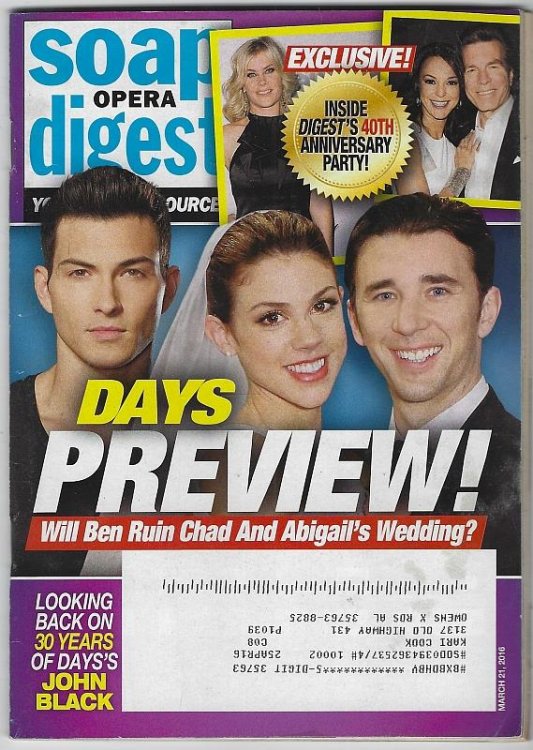 SOAP OPERA DIGEST MARCH 21, 2016