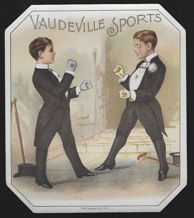 VAUDEVILLE SPORTS CIGAR BOX LABEL