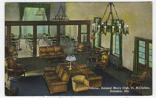 INTERIOR, ENLISTED MEN'S CLUB, FORT MCCLELLAN, ANNISTON, ALABAMA
