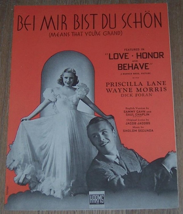 BEI MIR BIST DU SCHON (MEANS THAT YOU'RE GRAND)