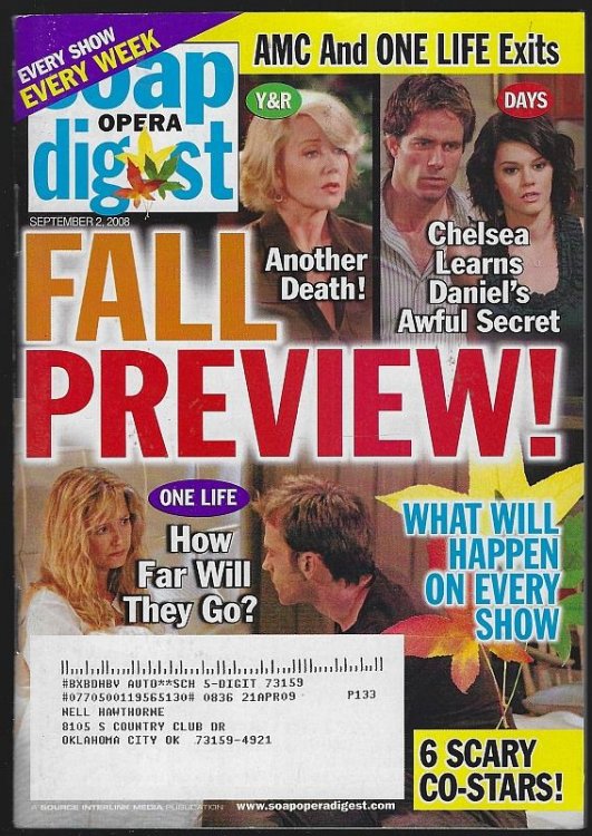 SOAP OPERA DIGEST SEPTEMBER 2, 2008