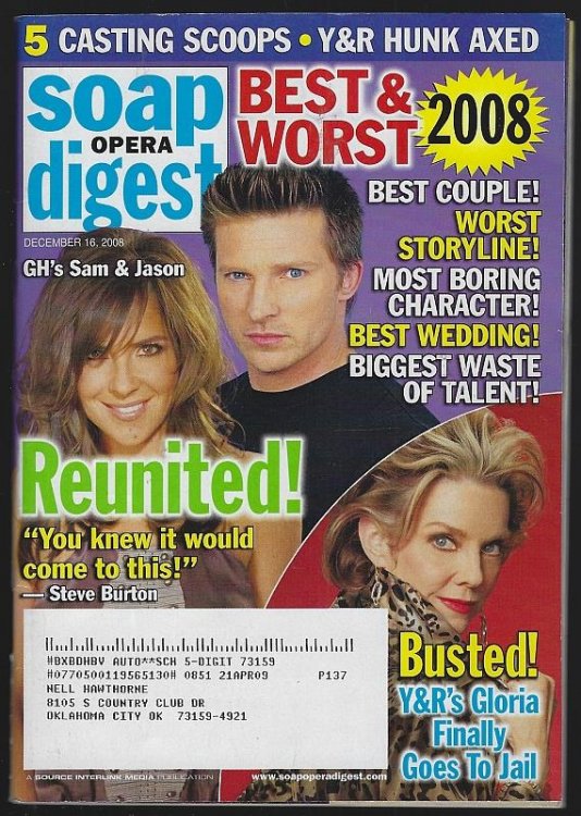 SOAP OPERA DIGEST DECEMBER 16, 2008