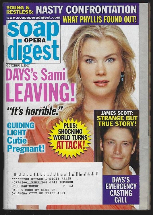 SOAP OPERA DIGEST OCTOBER 9, 2007
