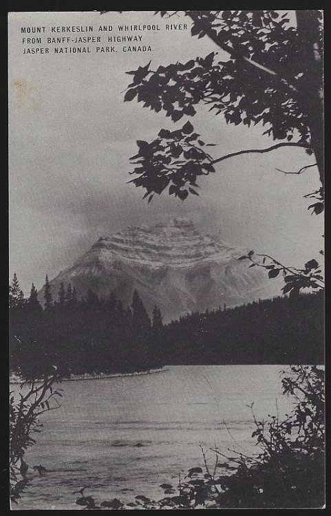 MOUNT KERKESLIN AND WHIRLPOOL RIVER FROM BANFF-JASPER HIGHWAY, JASPER NATIONAL PARK, CANADA
