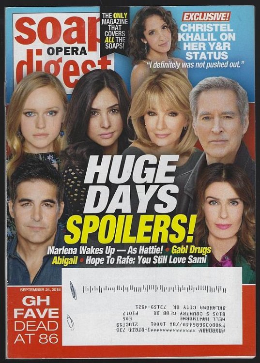 SOAP OPERA DIGEST SEPTEMBER 24, 2018