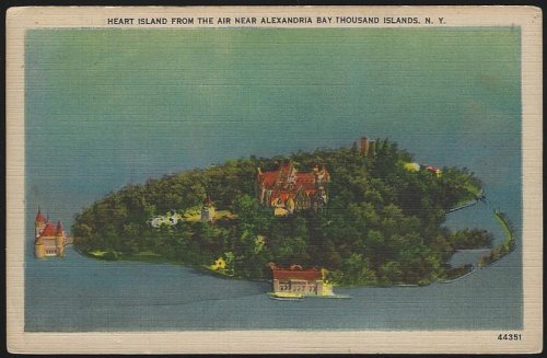 HEART ISLAND, FROM THE AIR NEAR ALEXANDRIA BAY, THOUSAND ISLANDS, NEW YORK