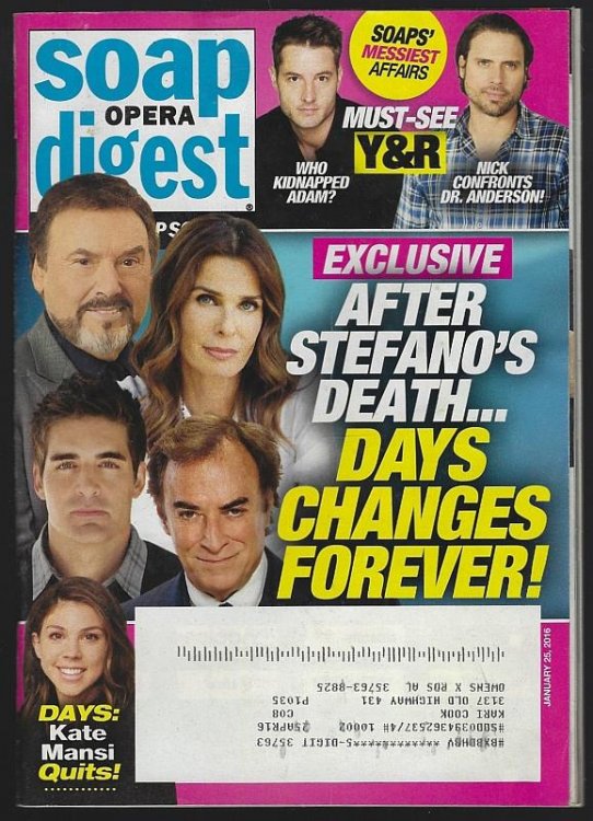 SOAP OPERA DIGEST JANUARY 25, 2016