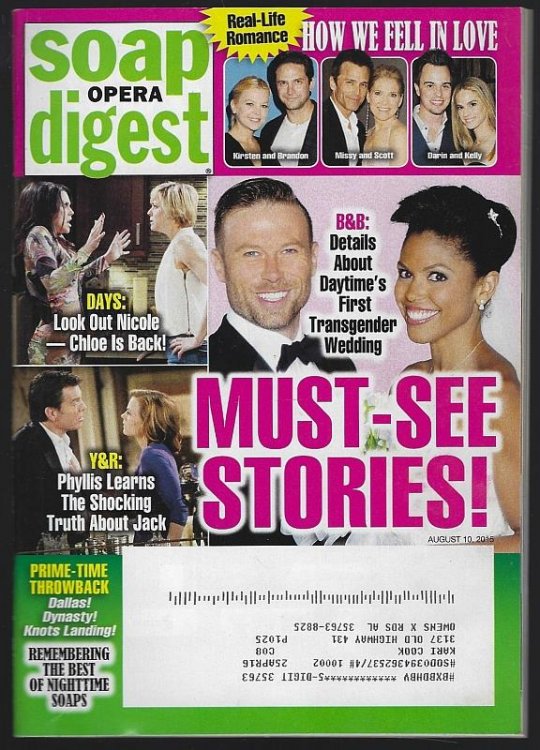 SOAP OPERA DIGEST AUGUST 10, 2015
