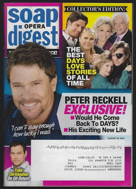SOAP OPERA DIGEST AUGUST 22, 2016
