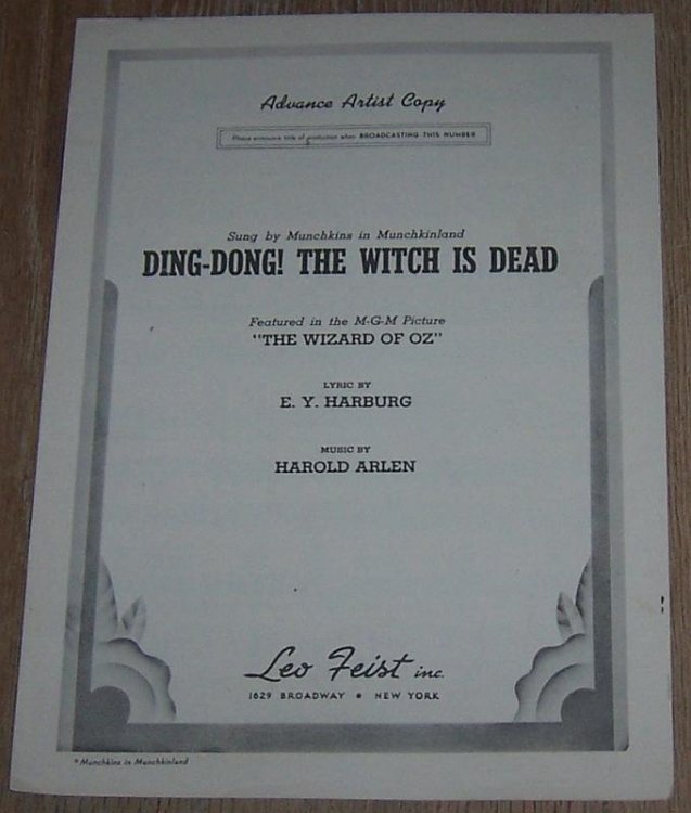 DING DONG THE WITCH IS DEAD