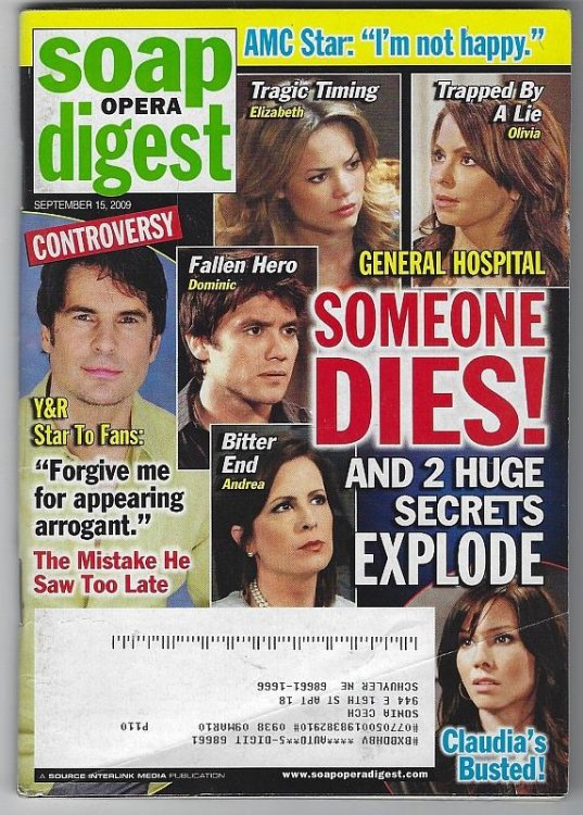 SOAP OPERA DIGEST SEPTEMBER 15, 2009
