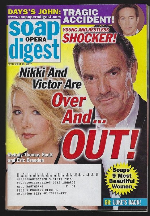 SOAP OPERA DIGEST OCTOBER 18, 2007