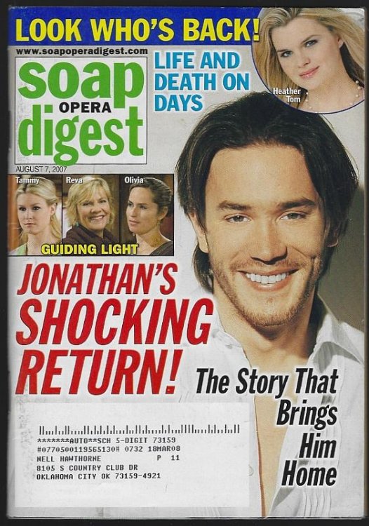 SOAP OPERA DIGEST AUGUST 7, 2007