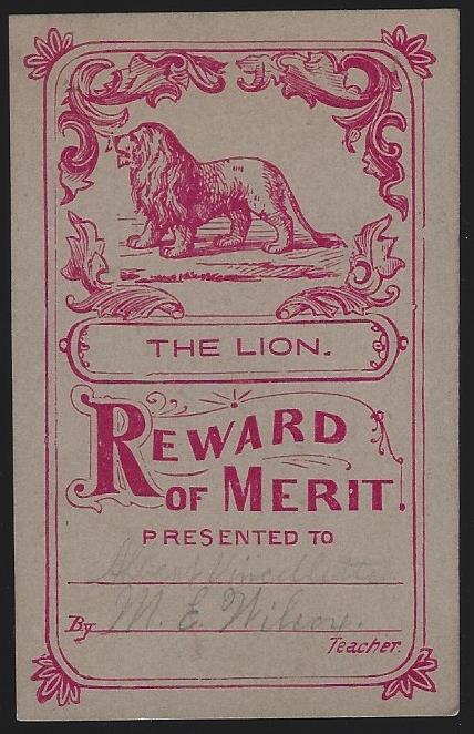 VICTORIAN REWARD OF MERIT WITH THE LION