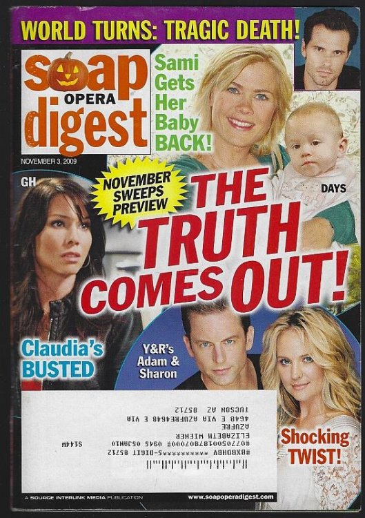 SOAP OPERA DIGEST NOVEMBER 3, 2009