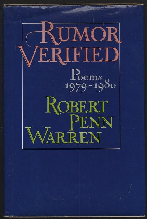 RUMOR VERIFIED Poems, 1979-1980
