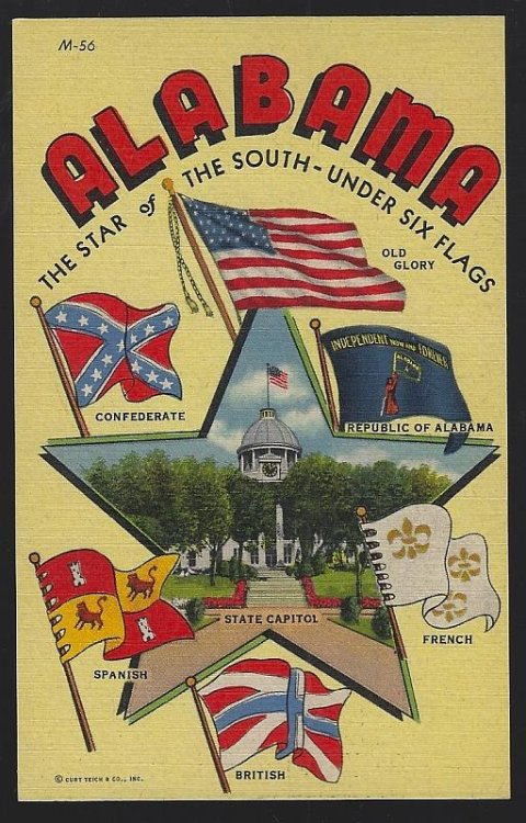 ALABAMA STAR OF THE SOUTH UNDER SIX FLAGS