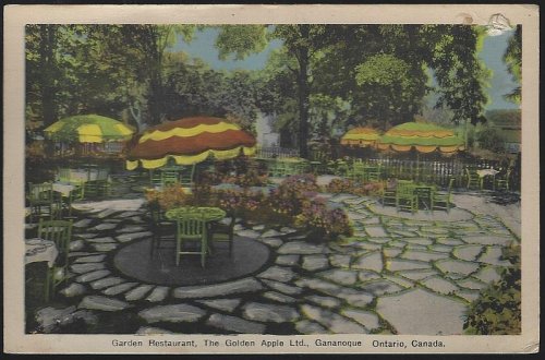 GARDEN RESTAURANT, THE GOLDEN APPLE, GANANOQUE, ONTARIO, CANADA