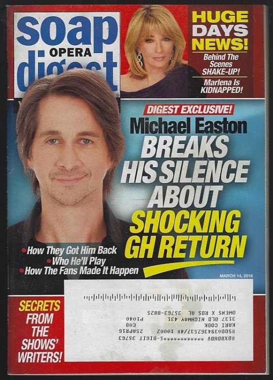 SOAP OPERA DIGEST MARCH 14, 2016