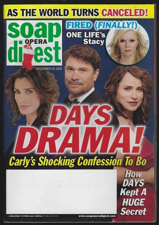 SOAP OPERA DIGEST DECEMBER 29, 2009