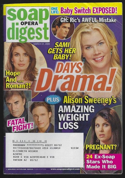 SOAP OPERA DIGEST MARCH 31, 2009