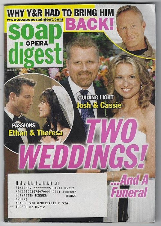SOAP OPERA DIGEST AUGUST 21, 2007