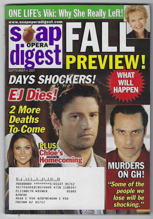 SOAP OPERA DIGEST SEPTEMBER 4, 2007