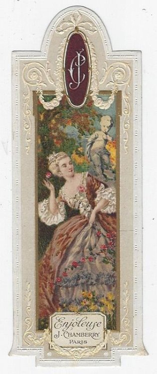 VINTAGE LABEL FOR ENJOLEUSE J. CHAMBERRY PARIS, FRANCE PERFUME
