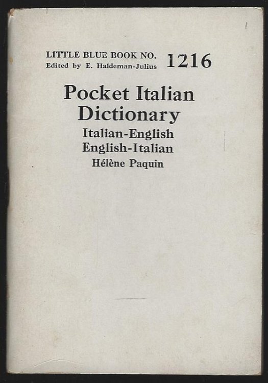 POCKET ITALIAN-ENGLISH DICTIONARY Italian-English, English-Italian