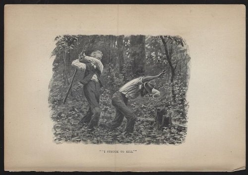 BOOK ILLUSTRATION FROM TOM SAWYER DECTECTIVE, I STRUCK TO KILL