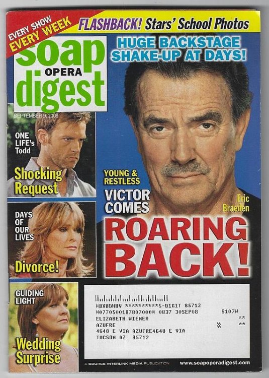 SOAP OPERA DIGEST SEPTEMBER 9, 2008