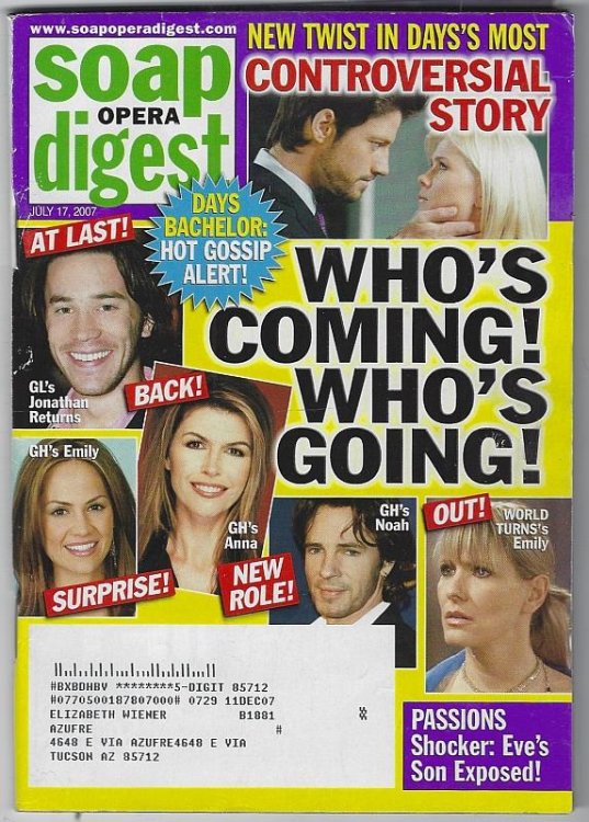 SOAP OPERA DIGEST JULY 17, 2007
