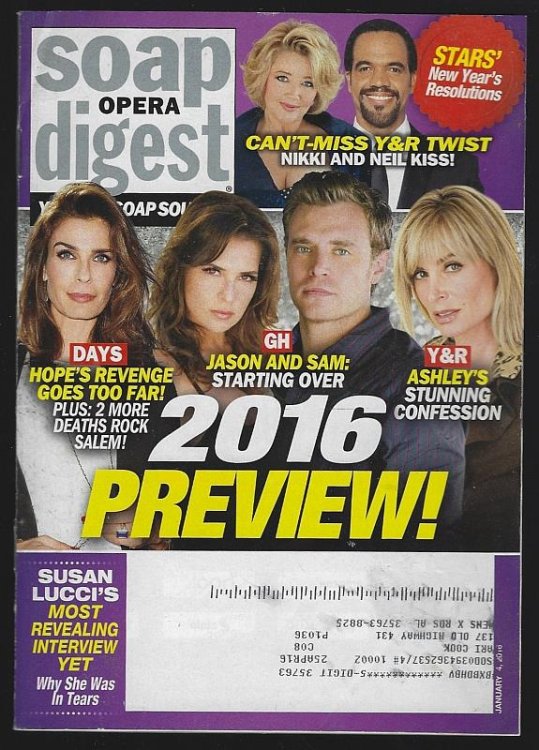 SOAP OPERA DIGEST JANUARY 4, 2016