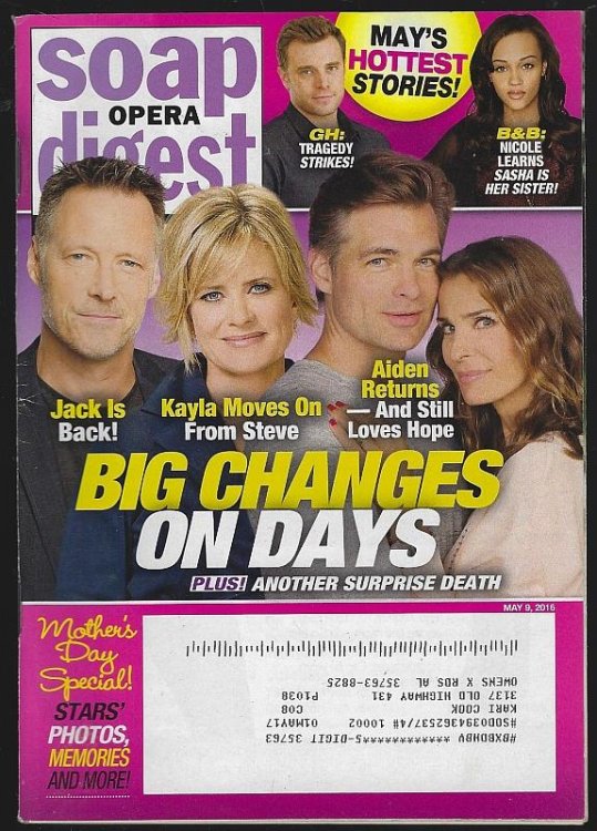 SOAP OPERA DIGEST MAY 9, 2016