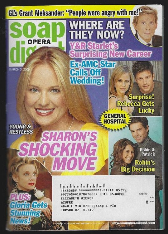 SOAP OPERA DIGEST MARCH 3, 2009