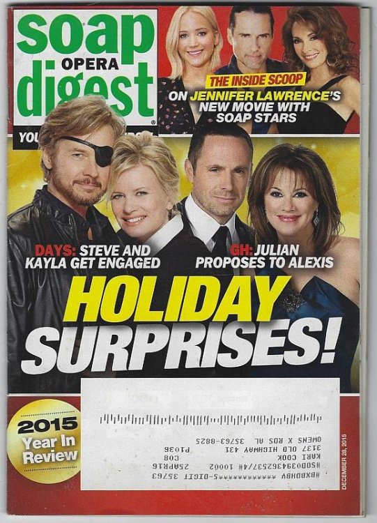 SOAP OPERA DIGEST DECEMBER 28, 2015
