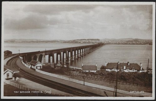 VALENTINE'S REAL PHOTO POSTCARD TAY BRIDGE, DUNDEE