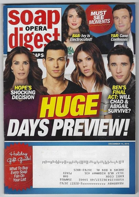 SOAP OPERA DIGEST DECEMBER 14, 2015