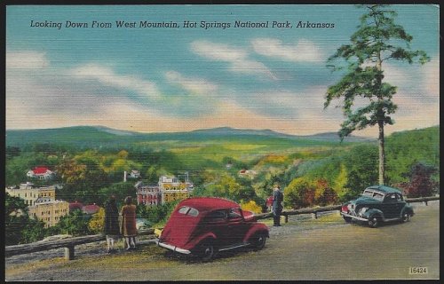 LOOKING DOWN FROM WEST MOUNTAIN, HOT SPRINGS NATIONAL PARK, ARKANSAS